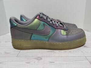 Nike Air Force 1 '07 LV8 Low Iridescent Sneakers Shoes Mens Size 12 718152-019